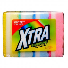 XTRA SCRUBBING SPONGE HD 4CT 24/CS-00758 (2INNER)