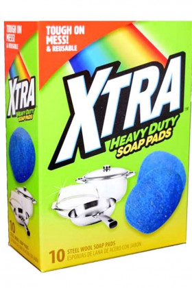 XTRA STEEL WOOL SOAP PADS 10CT HD 24/CS-00750